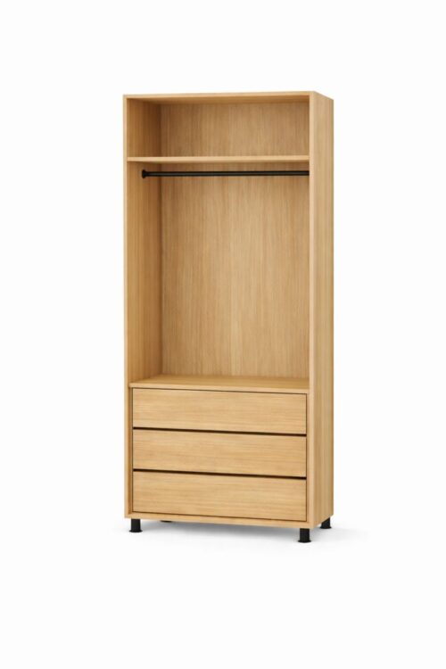 TYPE B 3 handle less drawers with finger pull